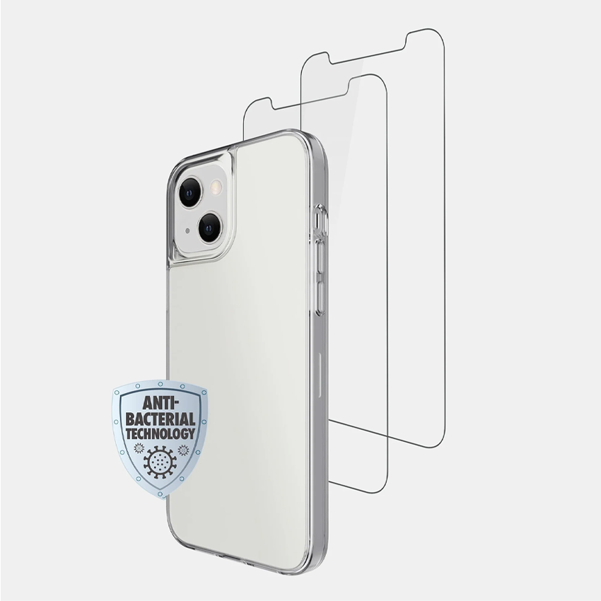 SKECH IPH 13 Bundle Pack Clear Case + Screen Protector + 20W PD 3 PIN Charger
