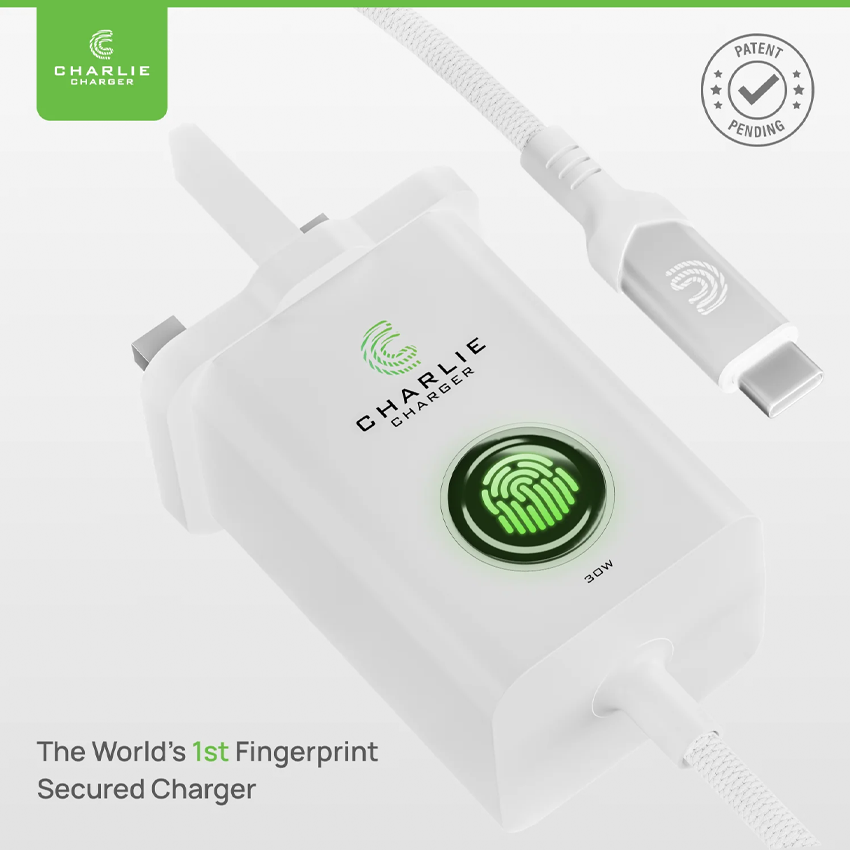 Charlie Charger 30W  USB-C 1 Metre White