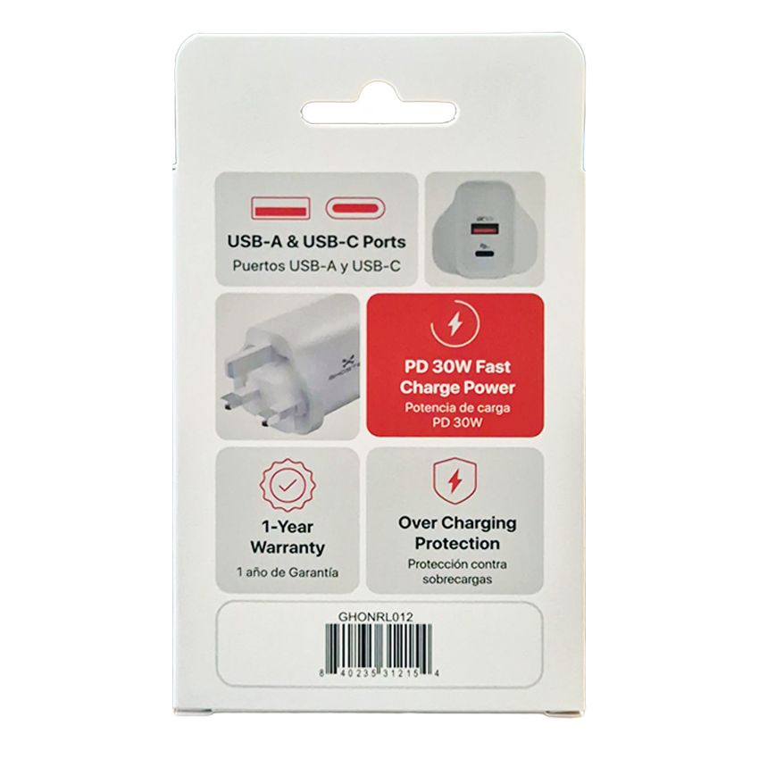 GHOSTEK Wall Charger 30W GHONRL012