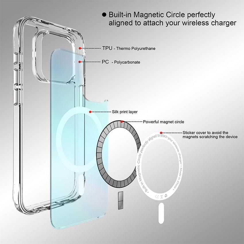Pure Rainbow Magsafe Case iPhone 15 pro