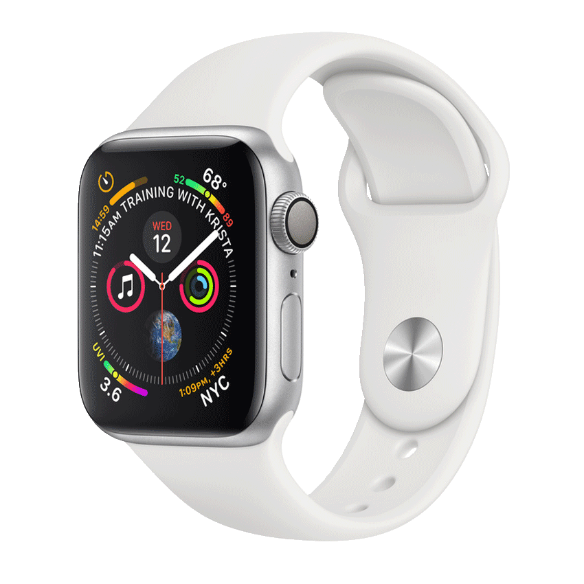 Apple Watch Series 4 GPS 40mm silver side view - Fonez