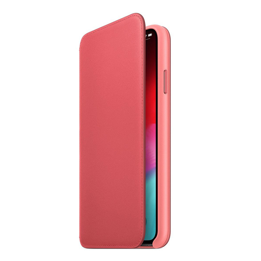 Apple iPhone XS Max Leather Folio Case Peony Pink-3- Fonez-Keywords : MacBook - Fonez.ie - laptop- Tablet - Sim free - Unlock - Phones - iphone - android - macbook pro - apple macbook- fonez -samsung - samsung book-sale - best price - deal